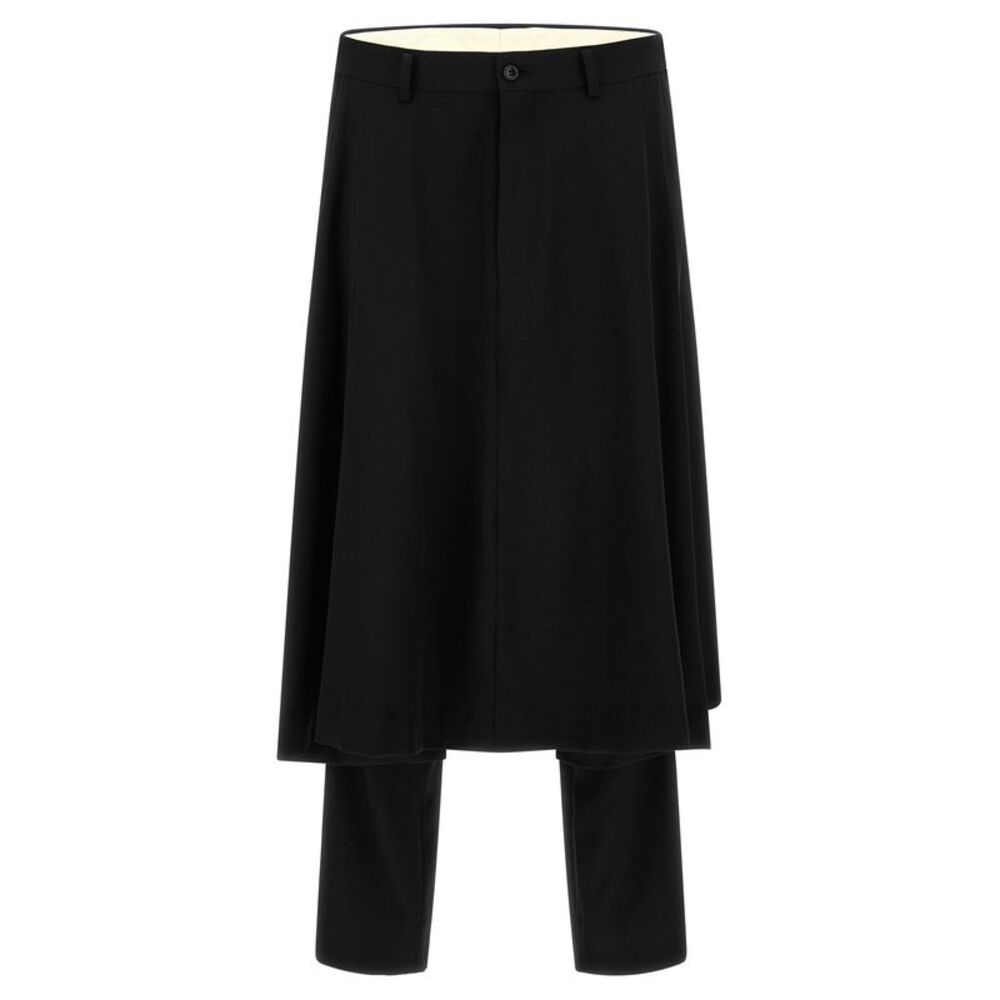 Comme Des Garçons Black Wool Dress Men's Pants